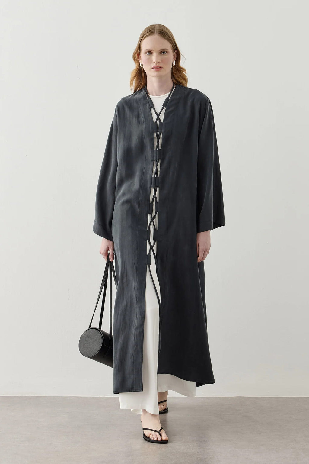 Black Wide Brim Kimono