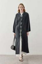 Black Wide Brim Kimono
