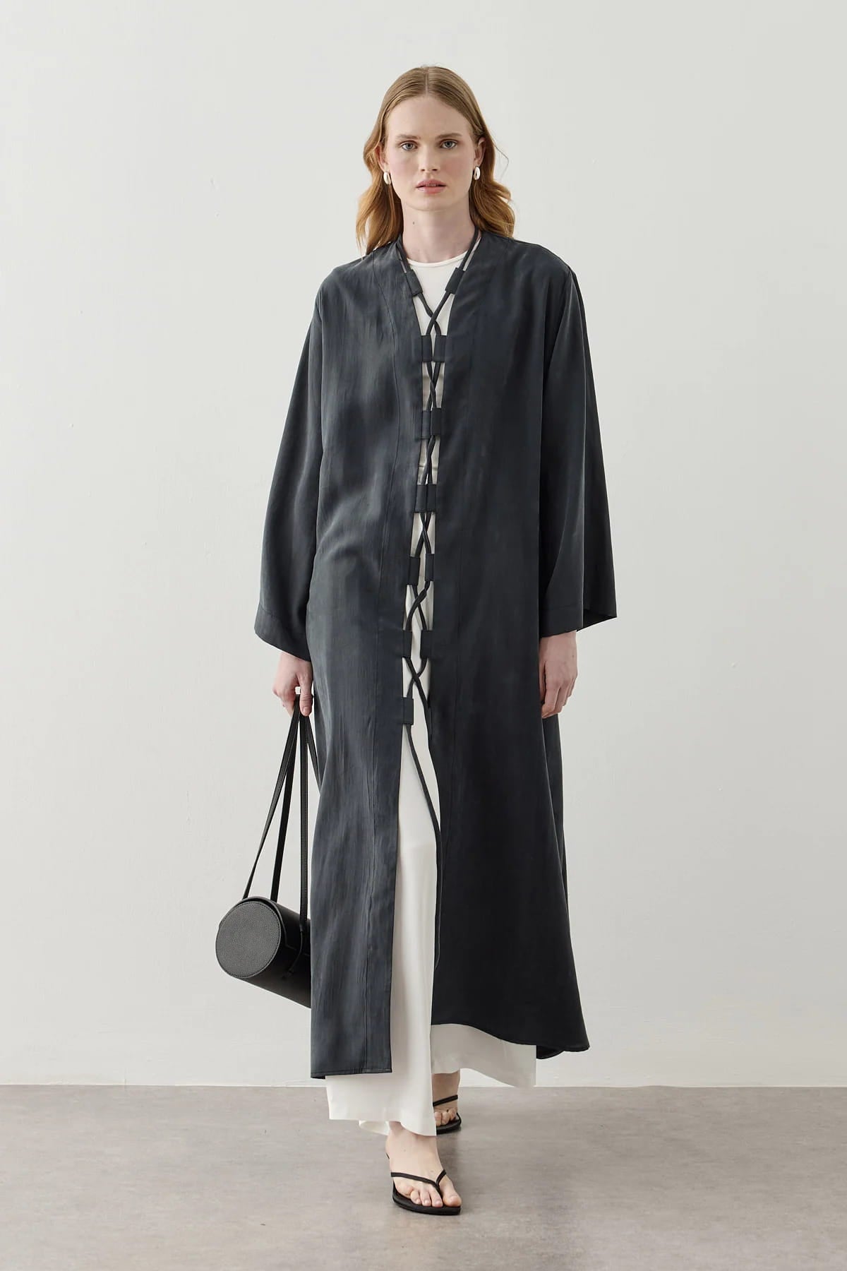 Black Wide Brim Kimono
