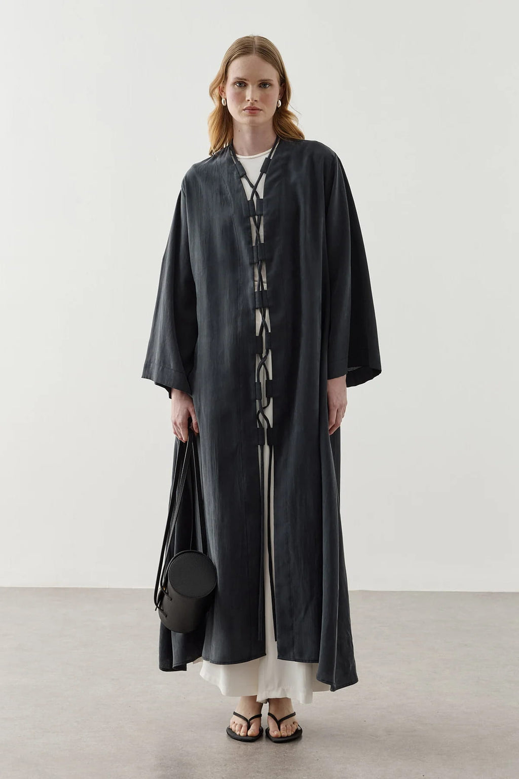 Black Wide Brim Kimono