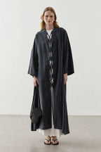 Black Wide Brim Kimono