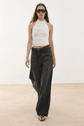 Black Sparkle Baggy Jeans