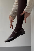 Burgundy ballerina flats