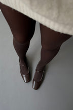 Burgundy ballerina flats