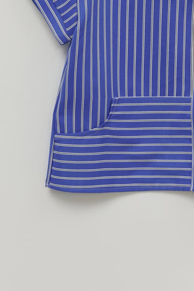 Kangaroo pocket shirt striped dark blue