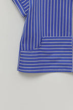 Kangaroo pocket shirt striped dark blue