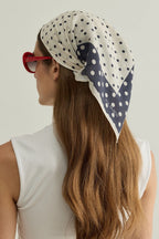Navy Polka Dot Modal Foulard