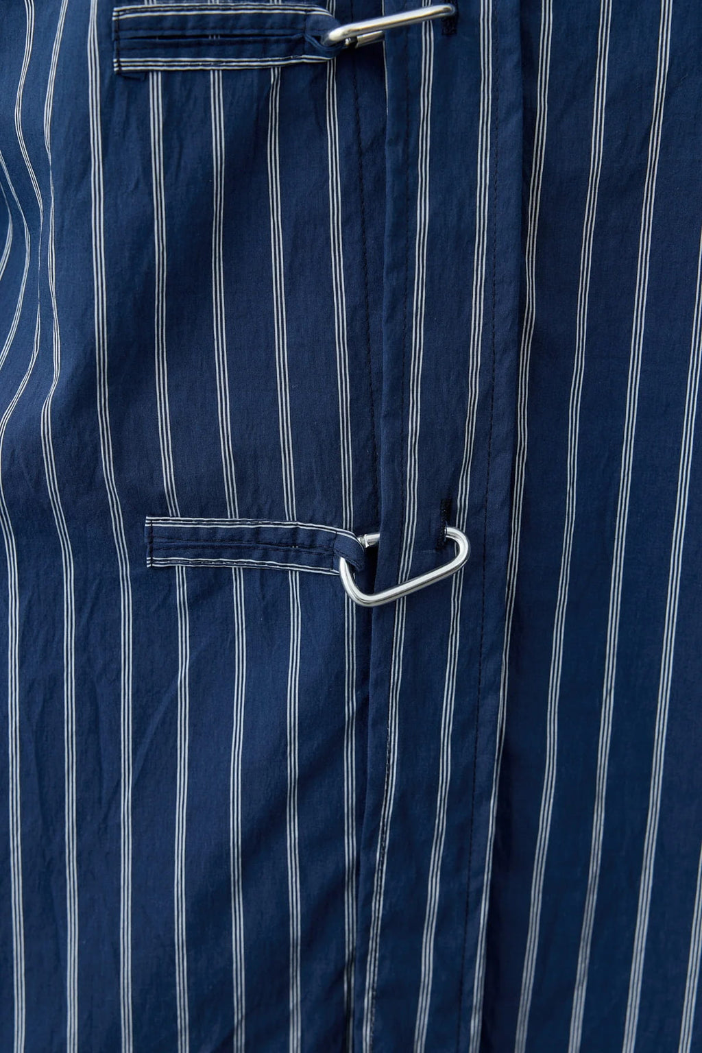 Blue metal detail striped shirt