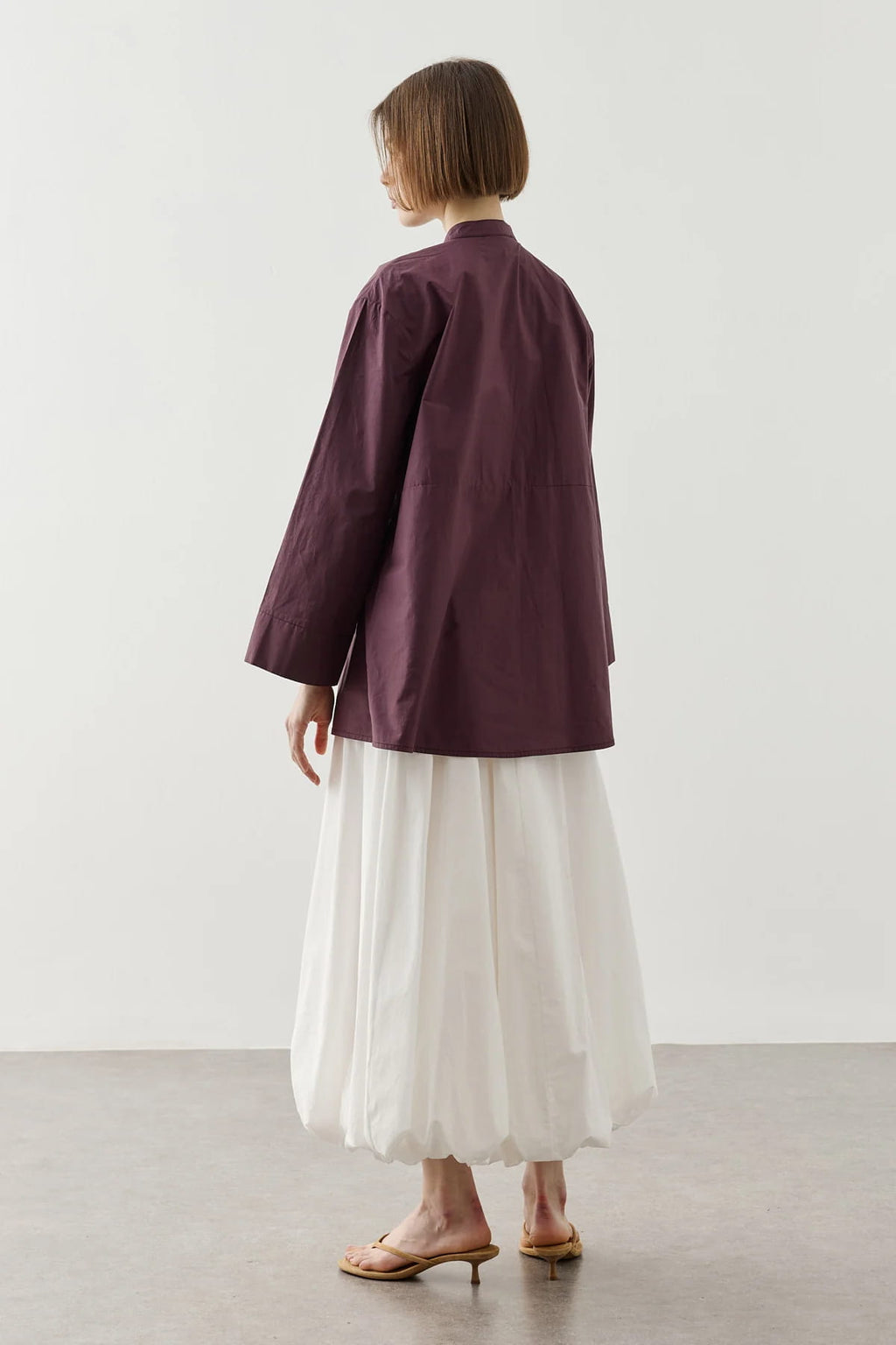 Plum Embroidered Shirt