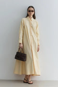 Oversize shirt dress yellow