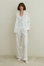 Ecru Pom Pom Pijama Suit