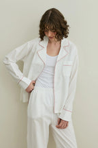 Ecru Pom Pom Pijama Suit