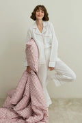 Ecru Pom Pom Pijama Suit