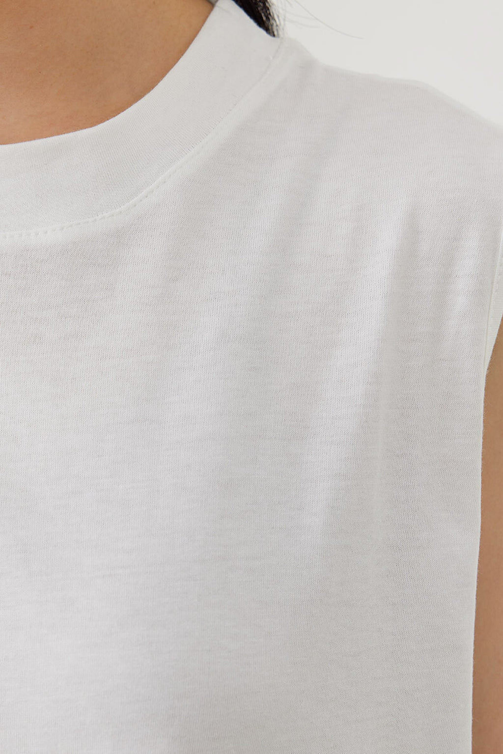 Sleeveless dress lining ecru