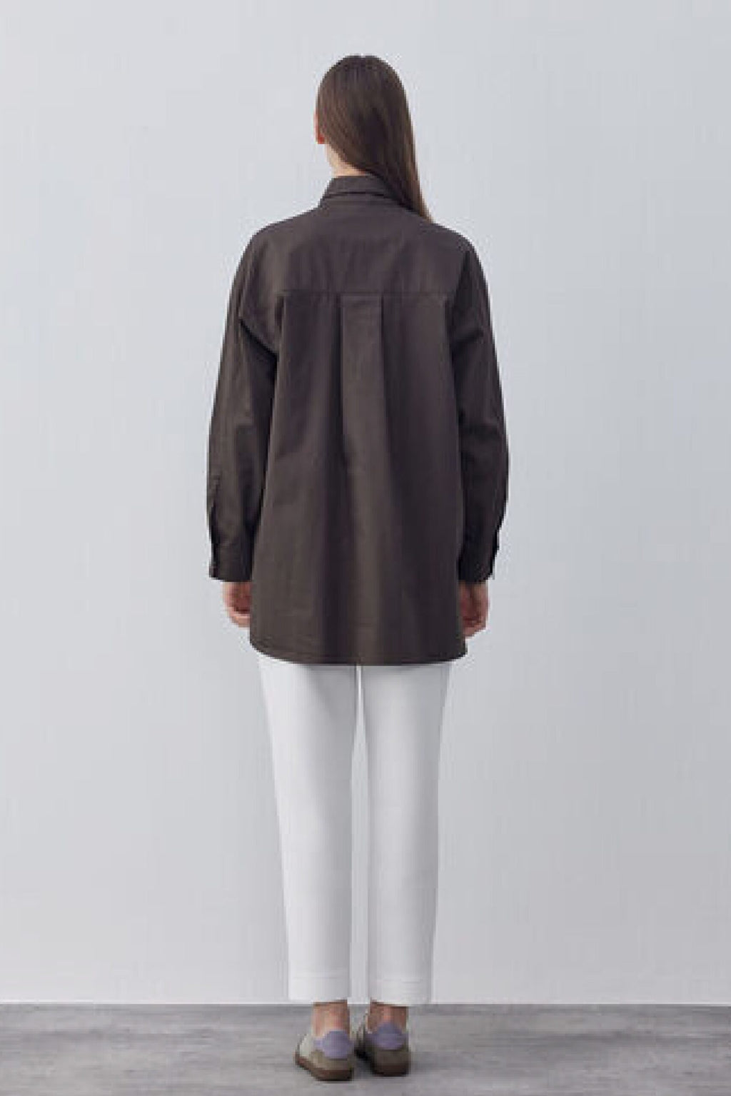 Gabardine Basic Shirt Brown