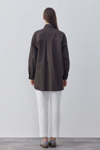 Gabardine Basic Shirt Brown