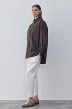 Gabardine Basic Shirt Brown