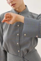 Navy Patch Plaid Shirt