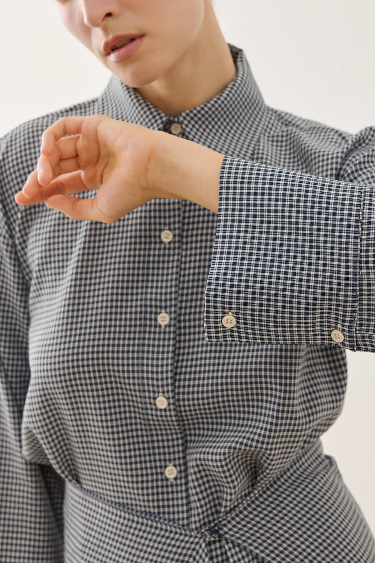 Navy Patch Plaid Shirt
