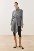 Navy Patch Plaid Shirt