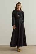Black Lina Stitch Detail Dress