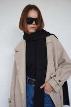 Black skinny scarf