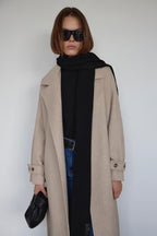 Black skinny scarf