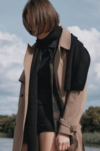 Black skinny scarf