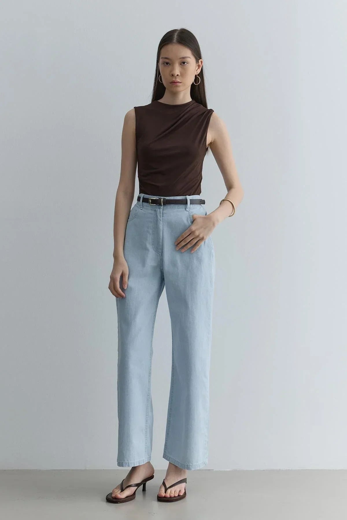 Straight cut jeans light blue