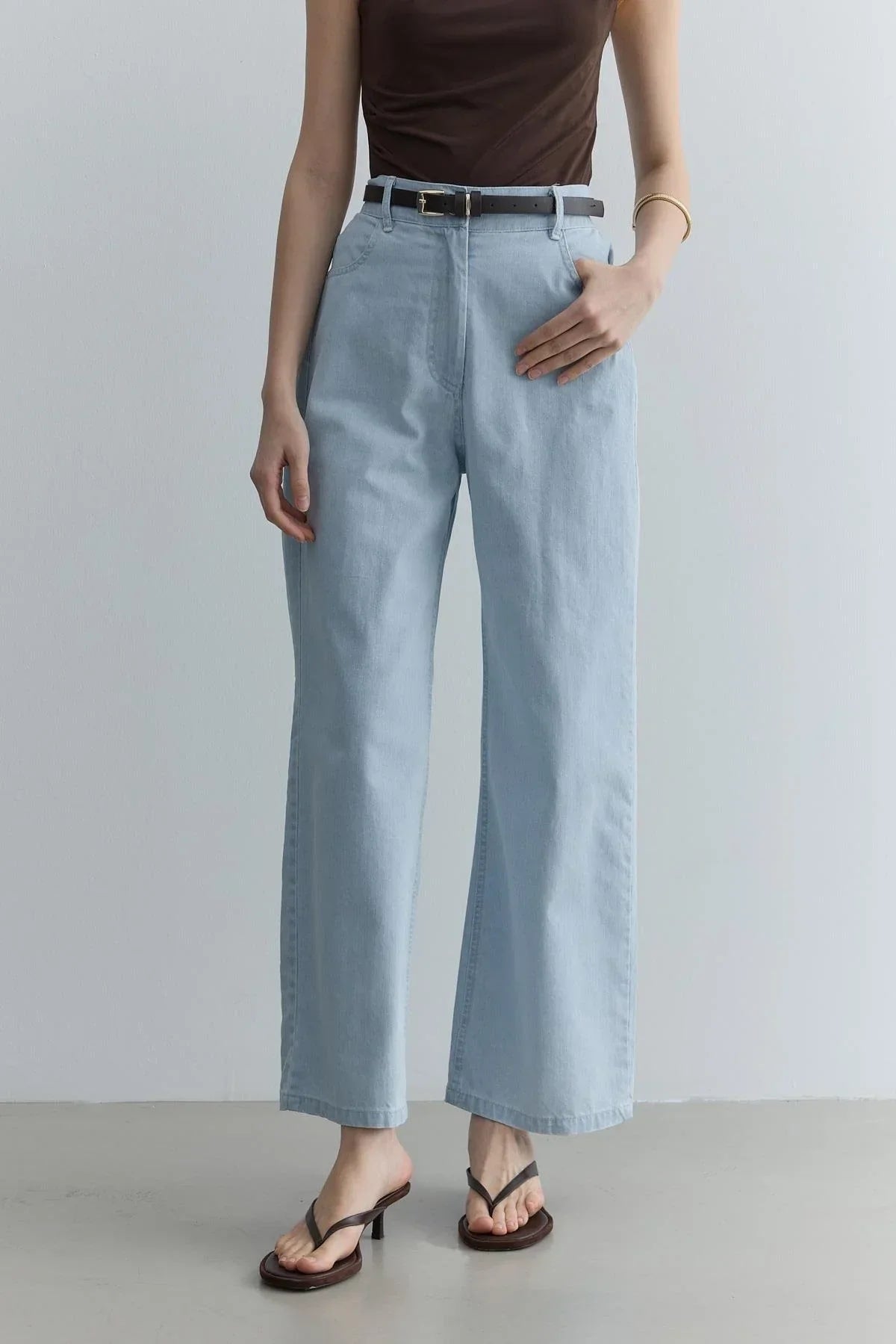 Straight cut jeans light blue
