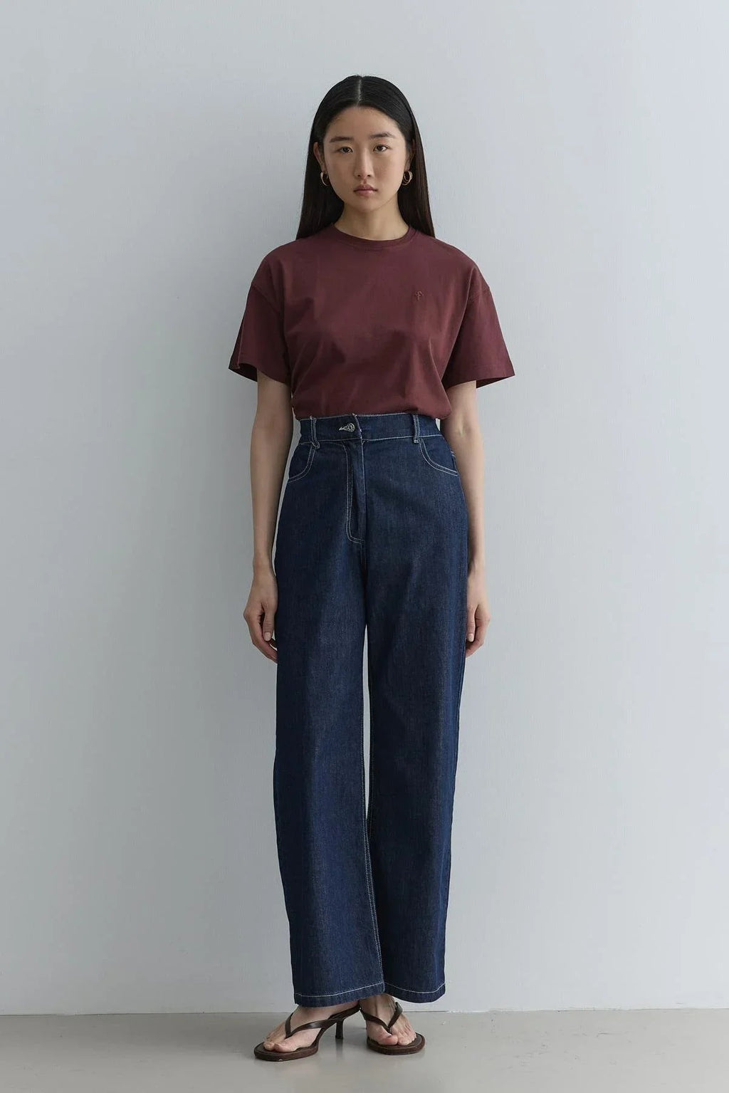 Straight cut jeans navy blue