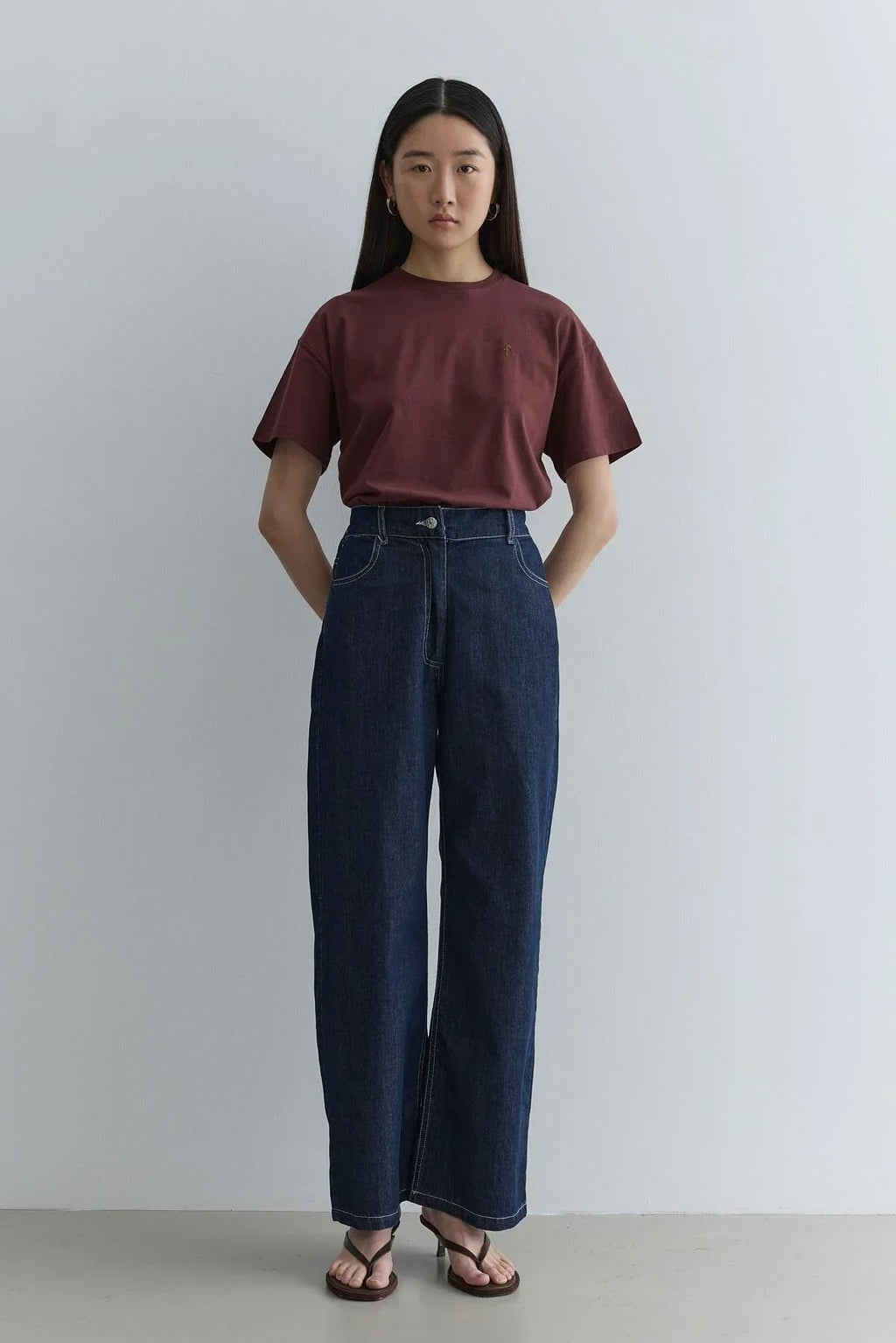 Straight cut jeans navy blue