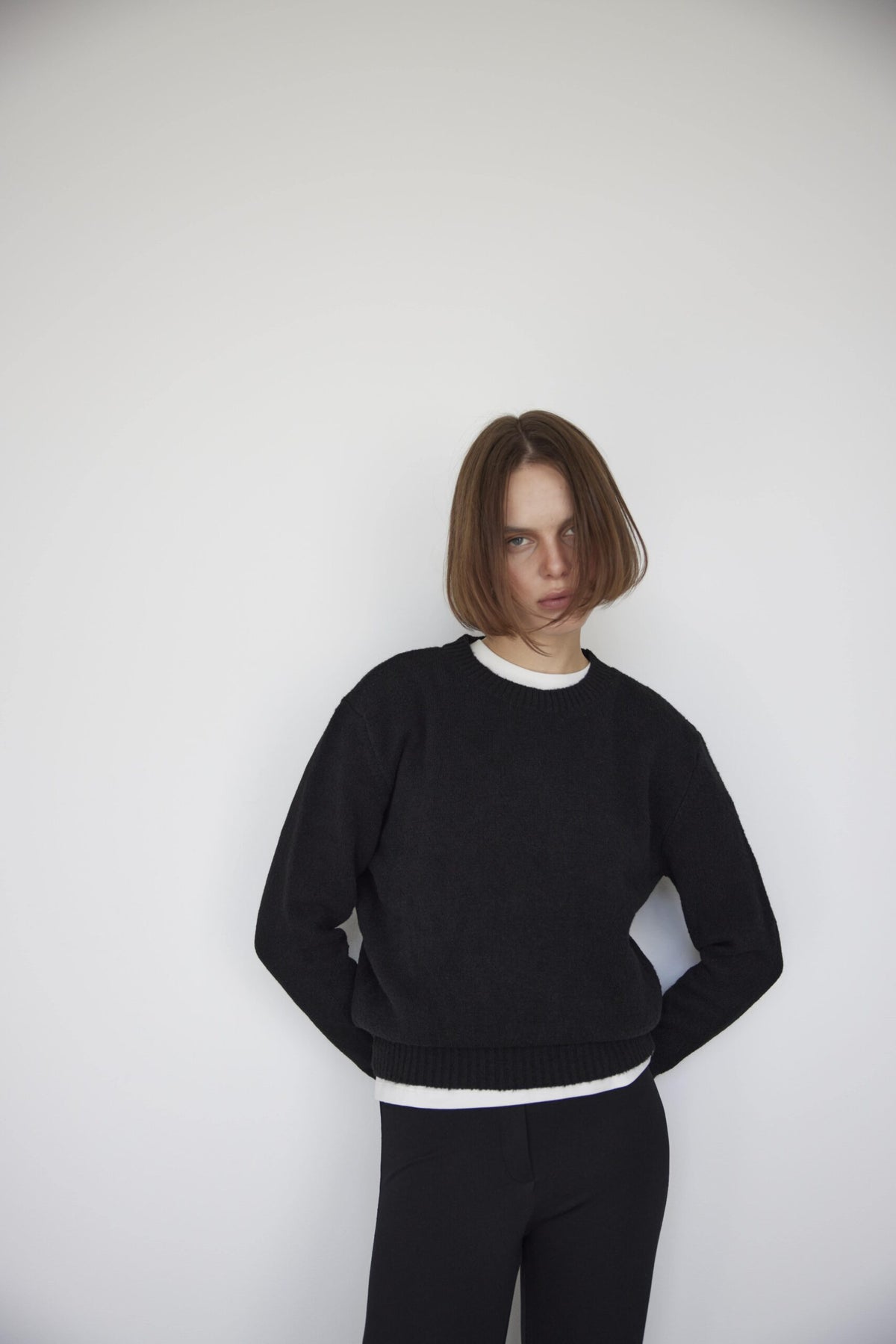 Black ester knit sweater