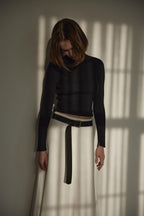 Black rozie crop wool jacket