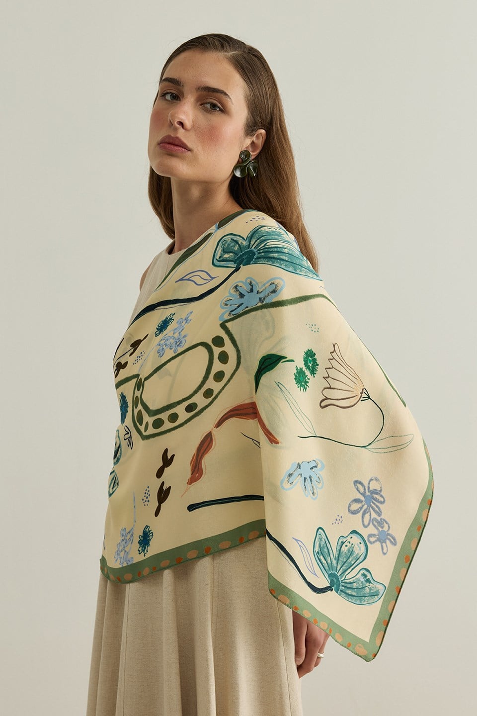 Yellow Vase Modal Scarf