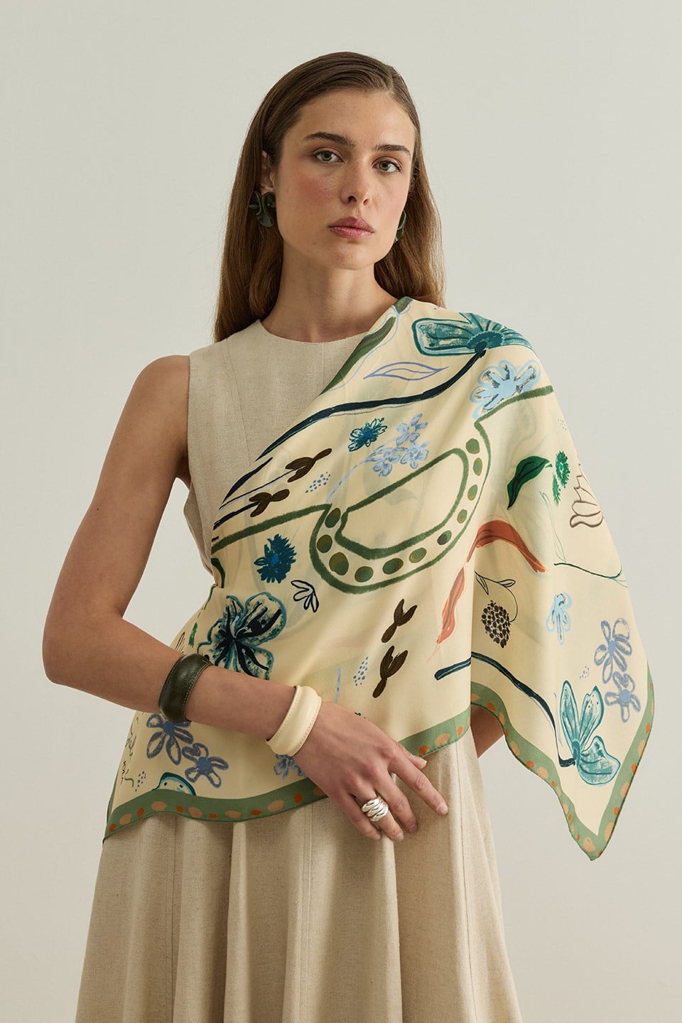 Yellow Vase Modal Scarf