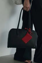 Red lue mirrored card holder