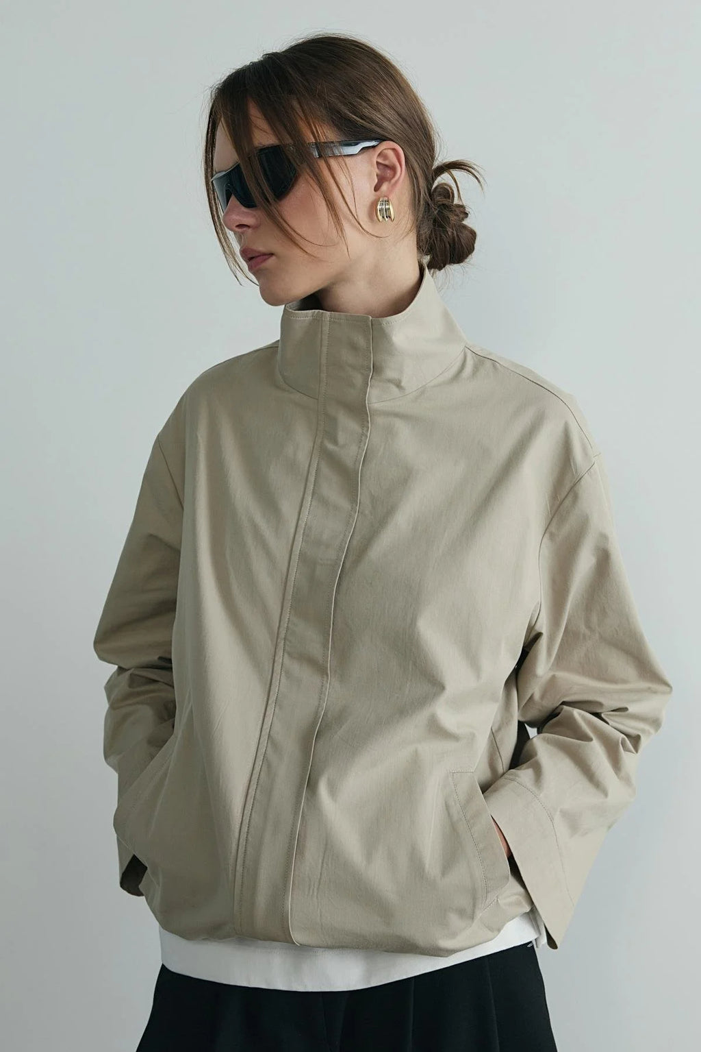 Stone cavie bomber jacket