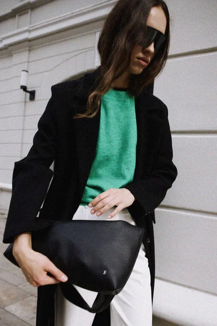 Green robe short-sleeved knitwear t-shirt