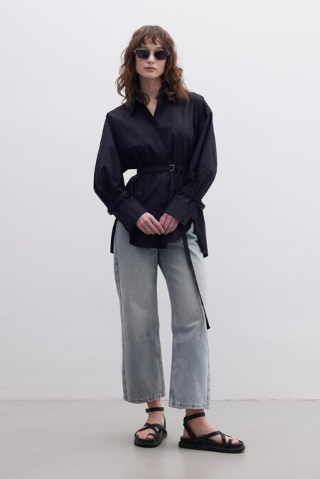 gray-blue-high-rise-straight-denim-women-lebanon-KanStore 1975 high-rise straight fit jeans gray blue