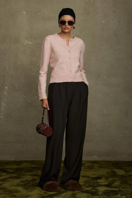 Bitter brown janet wide leg trousers