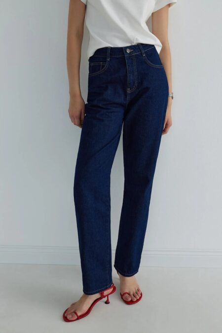 Blue abloh straight jeans
