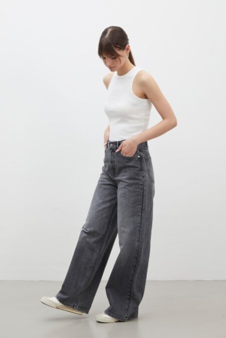 Wide leg jeans anthracite