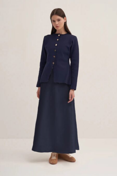 navy-scuba-skirt-suit-women-lebanon-kanstore Navy Blue Scuba Skirt Suit for Women