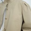 Beige khole high collar puffer jacket