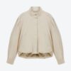 Beige khole high collar puffer jacket