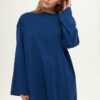Wide sleeve oversize t-shirt indigo