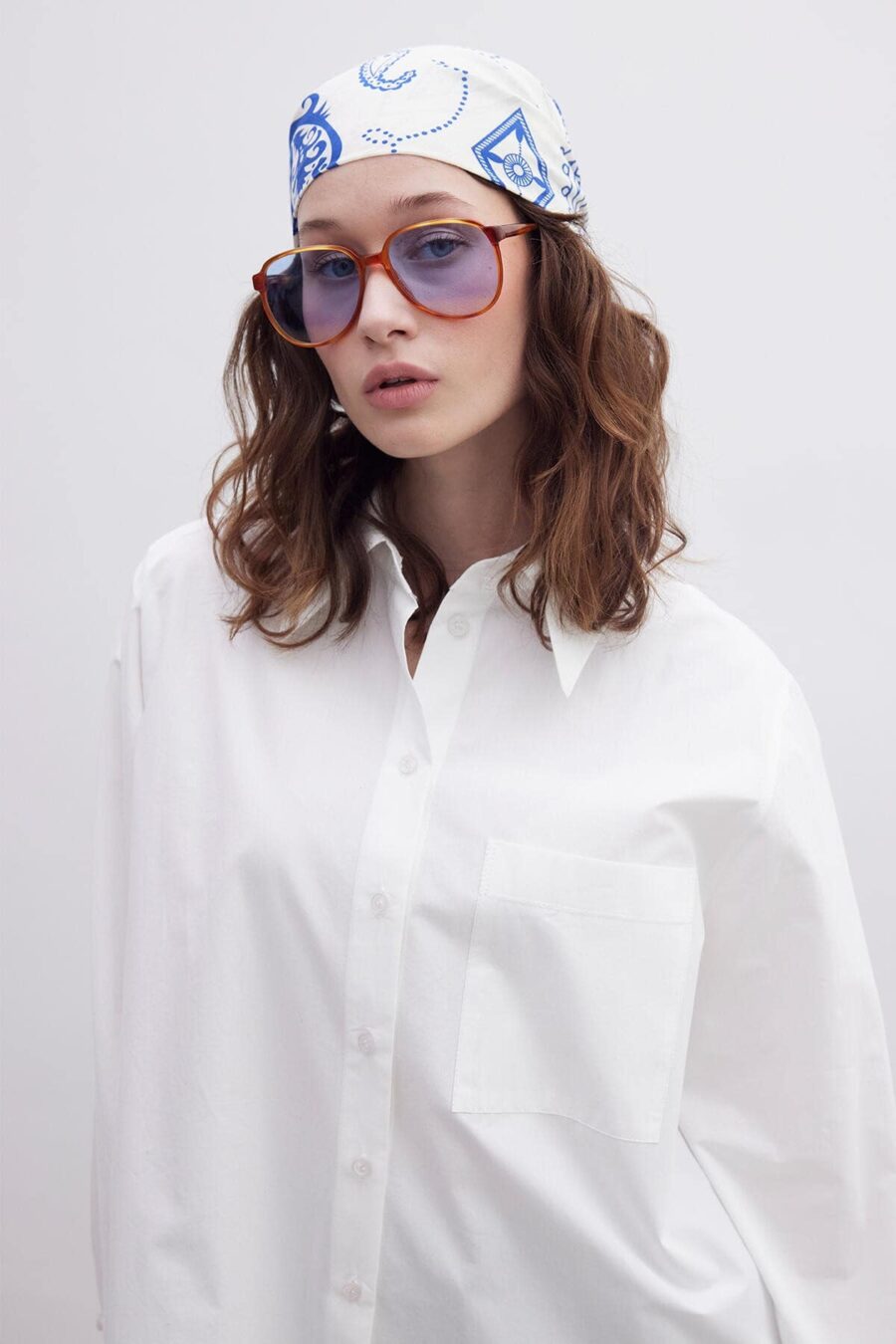 Premium oversize pocket shirt ecru