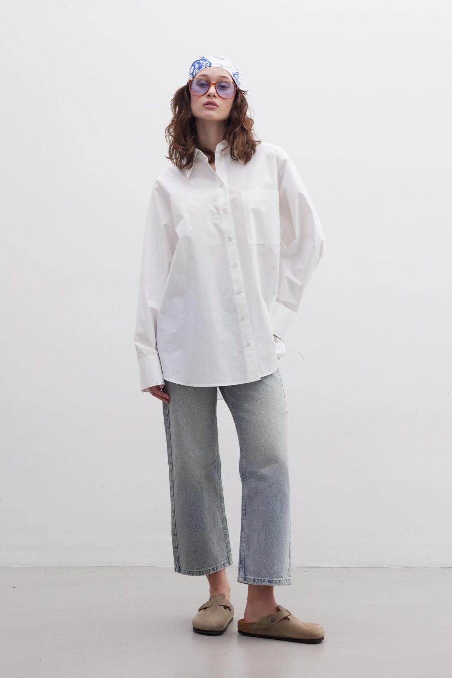 Premium oversize pocket shirt ecru