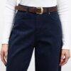 Navy gabardine baggy jeans
